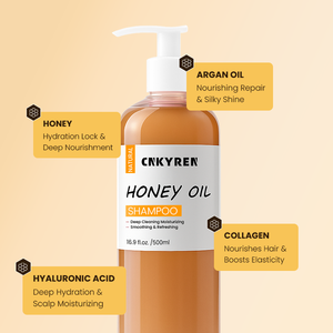 Hydraterende Honingolie Shampoo Natuurlijke Diepe Reinigingsformule Voedt Hydrateert Gladstrijkjes Verfrist Beschadigde Haarbehandeling - Product Image 2