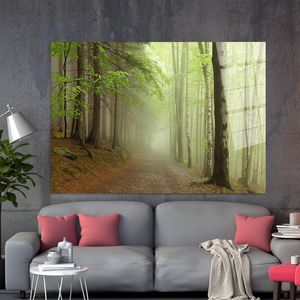 Enchanting Tempered Glass Forest <b>Wall</b> Art: Treen Landscape Printed <b>Canvas</b>,TEMPERED GLASS ART - Product Image 2