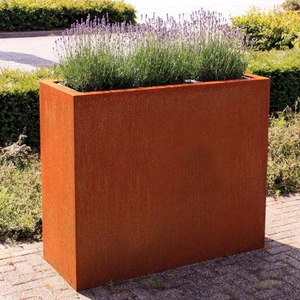 Pot de fleurs en acier corten écologique de forme irrégulière personnalisé, directement de l'usine, pour la maison et le jardin - Product Image 5