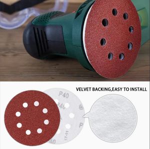 أقراص صنفرة وحلقة رمال مستديرة 5 بوصة 8 ثقوب ، قرص صنفرة لسنفرة مدارية - Product Image 5