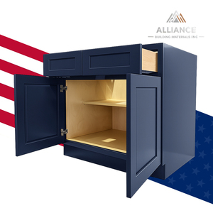H-BS B33-B39 American Shaker <b>Kitchen</b> Cabinets Modern | Premium RTA Cabinets For Apartment & Multi-<b>Unit</b> Projects | Wooden Cabinet - Product Image 1