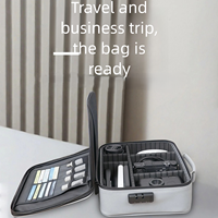 Grande sacoche numérique pour accessoires, pochette de rangement pour câbles avec serrure, sac portable multi-usages