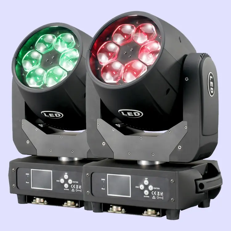 Mini Pro Disco DJ 6x40 RGBW Color Mixing FX Kaleido Pixel Beam Wash 2in1 Hybrid 6x40W Bee Eye LED Moving Head Light