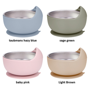 유아용 스텐 실리콘 식판 세트 분리형 논슬립 이유식기 BPA 프리 - Product Image 5