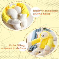Boneka Pisang Lucu, Boneka Hewan Aneh dengan Magnet, Bantal Plush Lucu dan Unik yang Dapat Diganti, Mainan Penghilang Stres