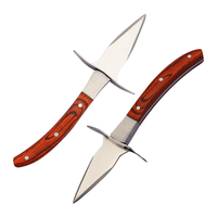 Couteau à huîtres écologique en gros avec manche en bois, outils pour fruits de mer, ouvre-coquillages, accessoires de cuisine, résistant au four et au lave-vaisselle