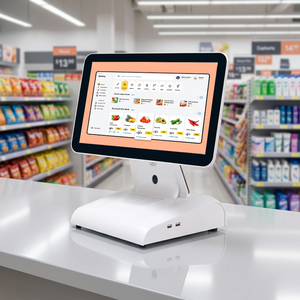 Terminal de point de vente tactile Android Windows 15 pouces tout-en-un avec écran client pour magasin de détail - Product Image 1
