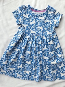 Hongfusheng Abiti Coordinati per Bambini Personalizzati con Stampa di Unicorni e Fiori, Completi Estivi Blu per Bambini - Product Image 1