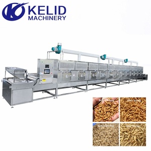SUS304 PLC Control Fast Heating Keep Nutrients Energy-saving Industrial Automatic BSF Insect Worm <b>Microwave</b> Drying Machine High - Product Image 4