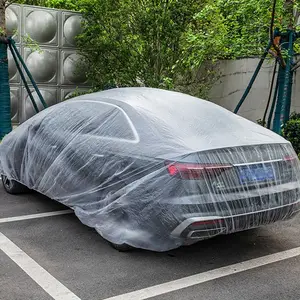 Düşük fiyat toptan evrensel model araba kılıfı şeffaf tek kullanımlık plastik pe araba kılıfı s için otomatik