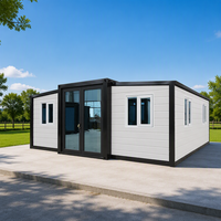 Maison conteneur modulaire pliable préfabriquée, kit de maison préfabriquée portable, maison conteneur extensible préfabriquée de 20 pieds, 30 pieds, 40 pieds