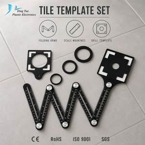 Righello di Misurazione Multi-Angolare, Localizzatore per Fori su Piastrelle, Posizionatore, Marcatore, Guida per Foratura, Stampo per Angoli e Scanalature - Product Image 1