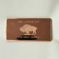 Barre de cuivre fin 999, design élément chimique, 10 oz, 1 livre, 1 kg