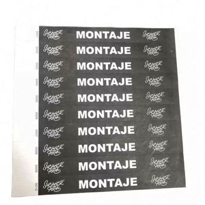 สายรัดข้อมือไทเวคกันน้ำแบบกำหนดเองพร้อมโลโก้บนสายรัด  สายรัดข้อมือกระดาษพรีเมียมพร้อมโลโก้แบบกำหนดเอง - Product Image 5
