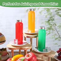 Botellas de Plástico PET de Grado Alimenticio, Impresión de Pantalla con Logotipo Personalizado, Envases para Jugo/Leche/Té/Café de 250ML-500ML, Tapa a Prueba de Manipulación, OEM/ODM