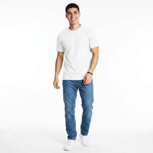 T-shirt ample à manches courtes en coton 100% de haute qualité pour hommes, personnalisé, lourd, col rond, été, extérieur, t-shirt ample - Product Image 1