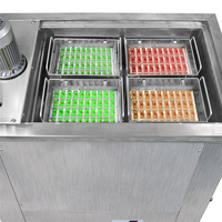 Nieuwe Hoge Capaciteit 304 RVS 4 Vormen IJsjes Maker Fruit Melk Machine Eenvoudig te Gebruiken Hoogspanning 110V-240V 1 Jaar Garantie