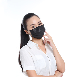 Masques chirurgicaux jetables en tissu non tissé 3 plis de couleur noire de qualité supérieure OEM, <span class=keywords><strong>niveau</strong></span> <span class=keywords><strong>1</strong></span> <span class=keywords><strong>ASTM</strong></span> - Product Image 3