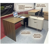 Meubles de bureau au design contemporain, bureau de direction en bois de haute qualité, table de PDG, bureau de maison moderne de luxe pour la salle du patron