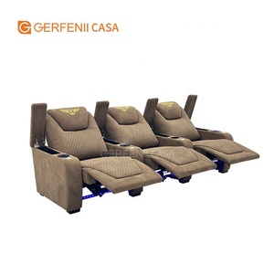 Fauteuil <span class=keywords><strong>de</strong></span> cinéma VIP électrique moderne <span class=keywords><strong>de</strong></span> luxe, revêtement en tissu, hauteur réglable, mobilier <span class=keywords><strong>de</strong></span> cinéma maison - Product Image 4