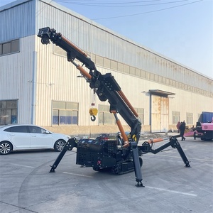 JN-SPT CE New Mini Hydraulic Spider Crawler Crane <strong>Engine</strong> 3T Lifting Capacity Telescopic 11m Lifting Height 10m Span - Product Image 2