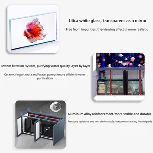 Moderne 10W Luxe Led-Verlichtingssysteem Grote Capaciteit Glazen Rif <span class=keywords><strong>Aquarium</strong></span> Exotische Vissen Kleurrijke Koralen Voor Woonkamer Badkamer Slaapkamer - Product Image 3