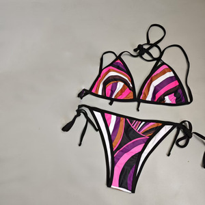 Costume da Bagno Lussuoso di Alta Qualità, Ecologico, Lavorato a <span class=keywords><strong>Maglia</strong></span>, Nuovo Bikini Sexy da Donna con Stampa e Spalline, Set Due Pezzi per Vacanze - Product Image 2