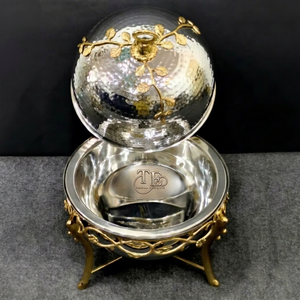 2026 New Style Top Trending Luxury Chafing Dish With Ornate <b>Legs</b> Hammered Lid High Quality Brass And Stainless Steel Available - Product Image 1