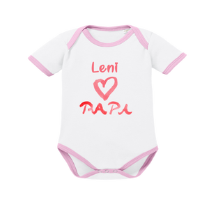 Body per neonati con il nome "Love Mama, Papa, Nonna, Nonno" (Ragazza) - Product Image 1