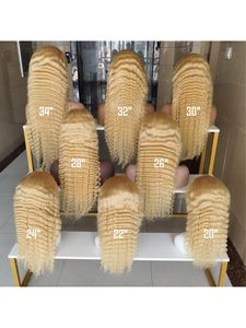 Perruque en cheveux humains vierges brésiliens Tuneful 100% longs, gris foncé 613, bouclés afro, avec fermeture frontale en dentelle complète HD pour grossistes - Product Image 6