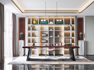 Libreria Modulare Moderna per Soggiorno, Sala da Pranzo e Ufficio, Personalizzabile con Ripiani Regolabili <span class=keywords><strong>in</strong></span> Altezza, Costruzione Durevole <span class=keywords><strong>in</strong></span> MDF - Product Image 5