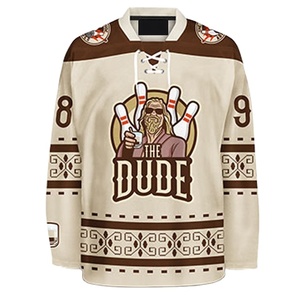 เสื้อเจอร์ซีย์ฮ็อกกี้น้ำแข็งผ้าโพลีเอสเตอร์แฟชั่นเสื้อฮ็อกกี้น้ำแข็งผลิตตามสั่ง100% - Product Image 1