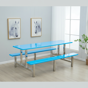 Mesa de comedor comercial de acero inoxidable moderna resistente a las manchas de primera calidad - Product Image 1