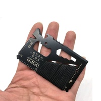Carte multifonctionnelle de camping en plein air, outil de fixation de corde pour le camping, carte de survie noire pour la randonnée et les voyages, multi-usage A0002
