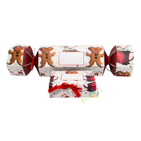 Personalizado de lujo de Navidad dulces galletas dulce barra vacía Chocolate papel embalaje caja de regalo con cinta