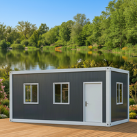 Maison préfabriquée mobile en acier certifiée CE pour habitation, bureau et atelier, 20 pieds/40 pieds, avec chambre et toilettes, design industriel