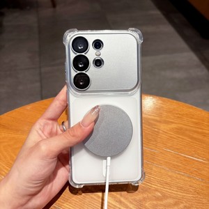 High Quality Frosted Magnetic Air Cushion Mobile Phone Case for Samsung S26 ultra S25 S24 Plus Soft TPU Transparent Back Cover - Product Image 3
