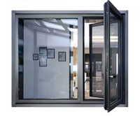 Maison personnalisée Fenêtre moderne en alliage d'aluminium isolée à double vitrage Verre horizontal pour écran en acier inoxydable