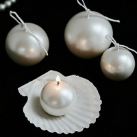 Bougie parfumée en forme de perle, bougie artisanale de luxe en coquille, décoration d'intérieur, cadeau de mariage, vente en gros