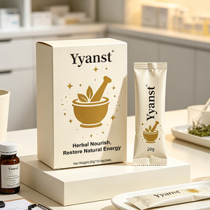 Café Instantáneo Herbal Natural Puro para Nutrir y Restaurar la Energía, 20g*10 Sobres, Caja de Papel Blanco Crema, para el Cuidado Diario Vital en Casa y Viajes - Product Image 6
