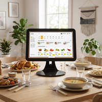 Caisse enregistreuse tactile capacitive 15,6 pouces, double cœur I3, machine POS tout-en-un avec plusieurs ports USB, série et Ethernet, fournie par l'usine