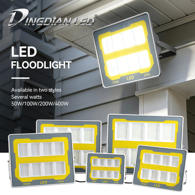NEW LED Flood Light Outdoor IP65 Waterproof Spotlight AC220V 50W 100W 200W 300W 400W Industrial Projector Lighting for Street