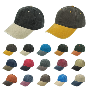 Gorra de Béisbol Estilo Dad Hat, Desgastada, Sin Estructura, con Visera Curva, Estilo Retro Urbano, Deportiva, de 6 Paneles, con Hebilla Metálica, 100% Algodón - Product Image 1