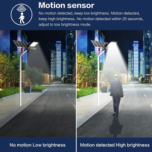 Farola solar Led con Sensor de movimiento, luz impermeable IP66 para estacionamiento, patio, garaje, jardín, 300W - Product Image 4