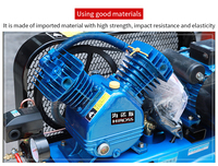 Kihiros — compresseur d'air à piston électrique, 3hp, 250l/min, à ceinture, portable, support personnalisable