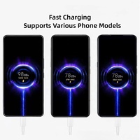 Câble de charge rapide haute vitesse 6A 120W max Type C, câble de données à charge rapide avec transfert de données 480 Mbps pour téléphones Android