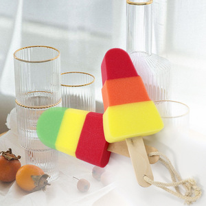 Ice Cream Cone Shaped Cup Brush Multi Functional Sponge Cleaning Brush For <b>Thermos</b> <b>Bottle</b> And Cups - Product Image 1