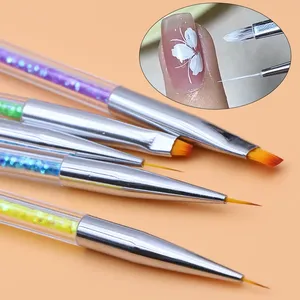 Lot de 5 stylos à points pour nail art, fournitures de dessin acrylique, pinceaux, applicateurs de strass, outils de manucure pour peinture au gel UV - Product Image 5
