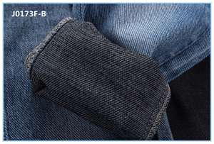 Telas de Mezclilla Elásticas de Algodón Suave con Tejido Especial en la Parte Posterior de Color para Confección de Jeans - Product Image 2