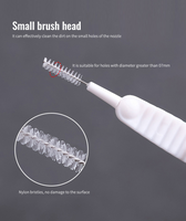 10 pièces/ensemble brosses de nettoyage de pommeau de douche, multi-fonction ménage Anti-colmatage Gap drague petit trou buse brosse